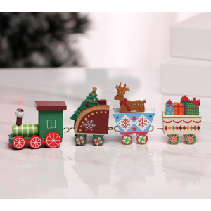Wooden Little Train Set Decoration For Christmas Gift